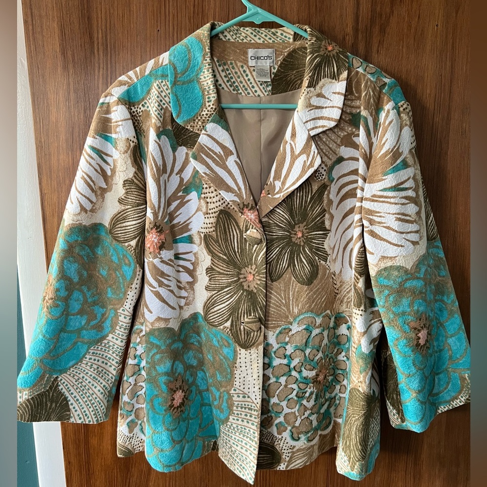 Chico’s printed blazer
